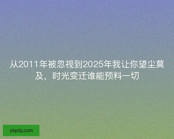 从2011年被忽视到2025年我让你望尘莫及，时光变迁谁能预料一切