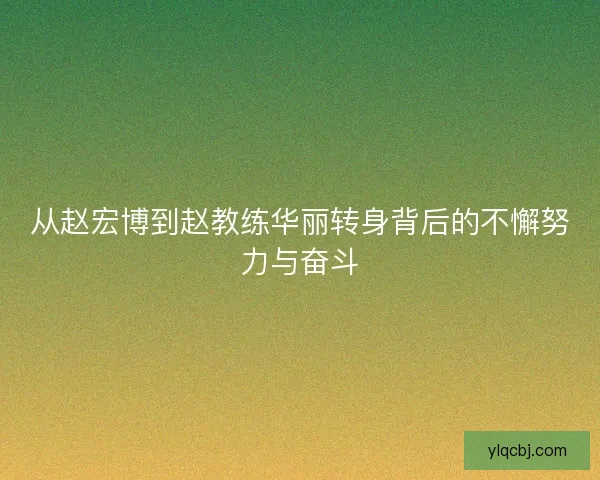 从赵宏博到赵教练华丽转身背后的不懈努力与奋斗 从赵宏博到赵教练华丽转身背后的不懈努力与奋斗