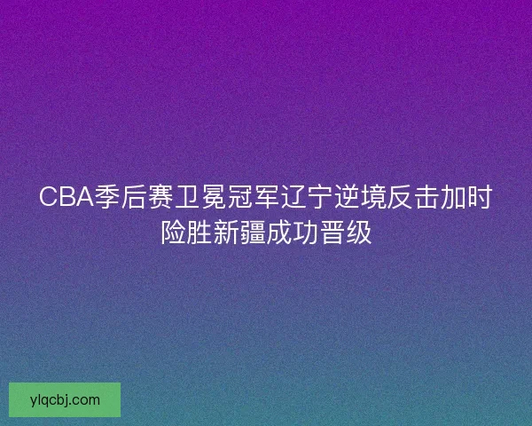 CBA季后赛卫冕冠军辽宁逆境反击加时险胜新疆成功晋级 CBA季后赛卫冕冠军辽宁逆境反击加时险胜新疆成功晋级